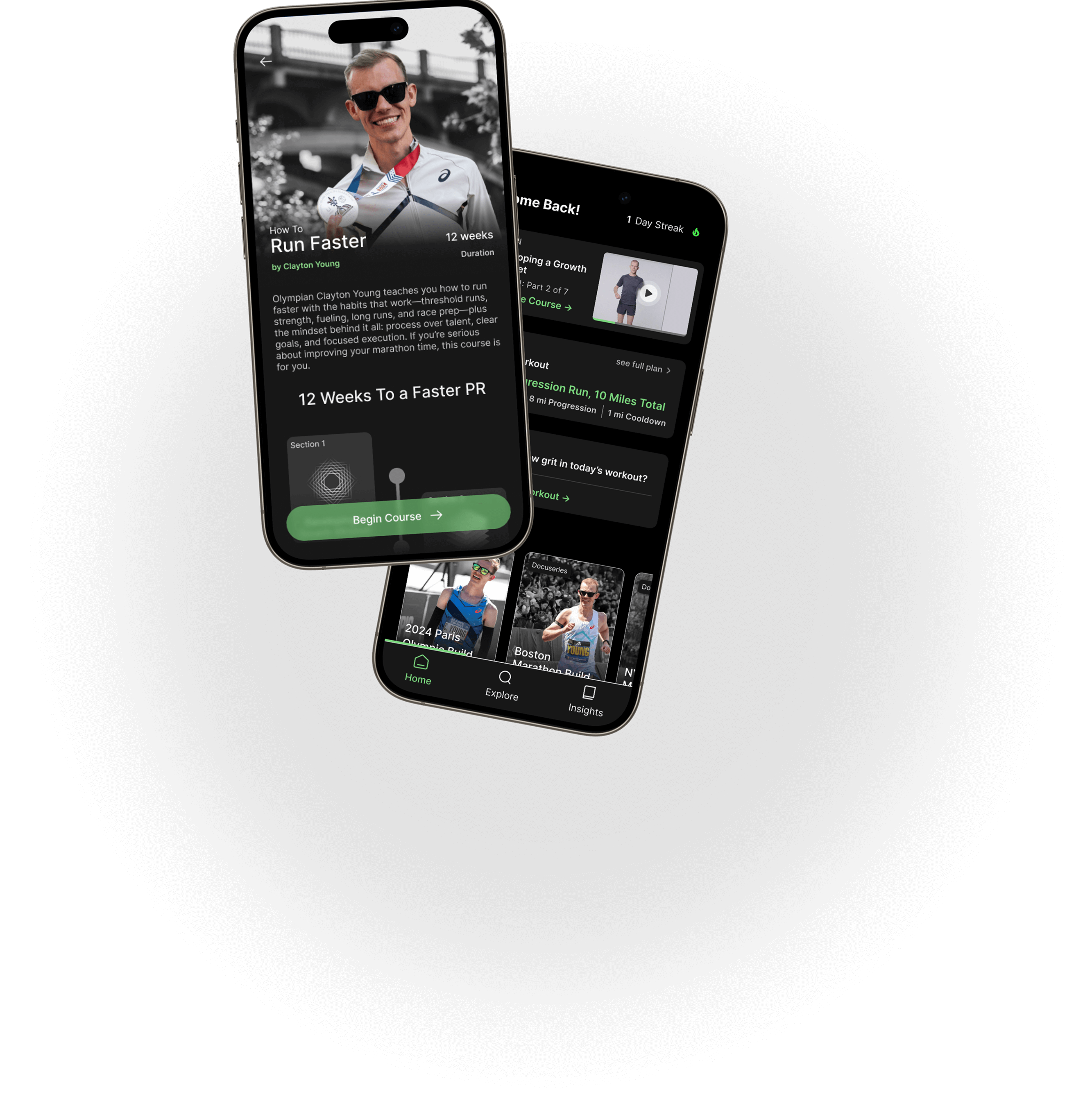 Example of accomplice app showing course and content