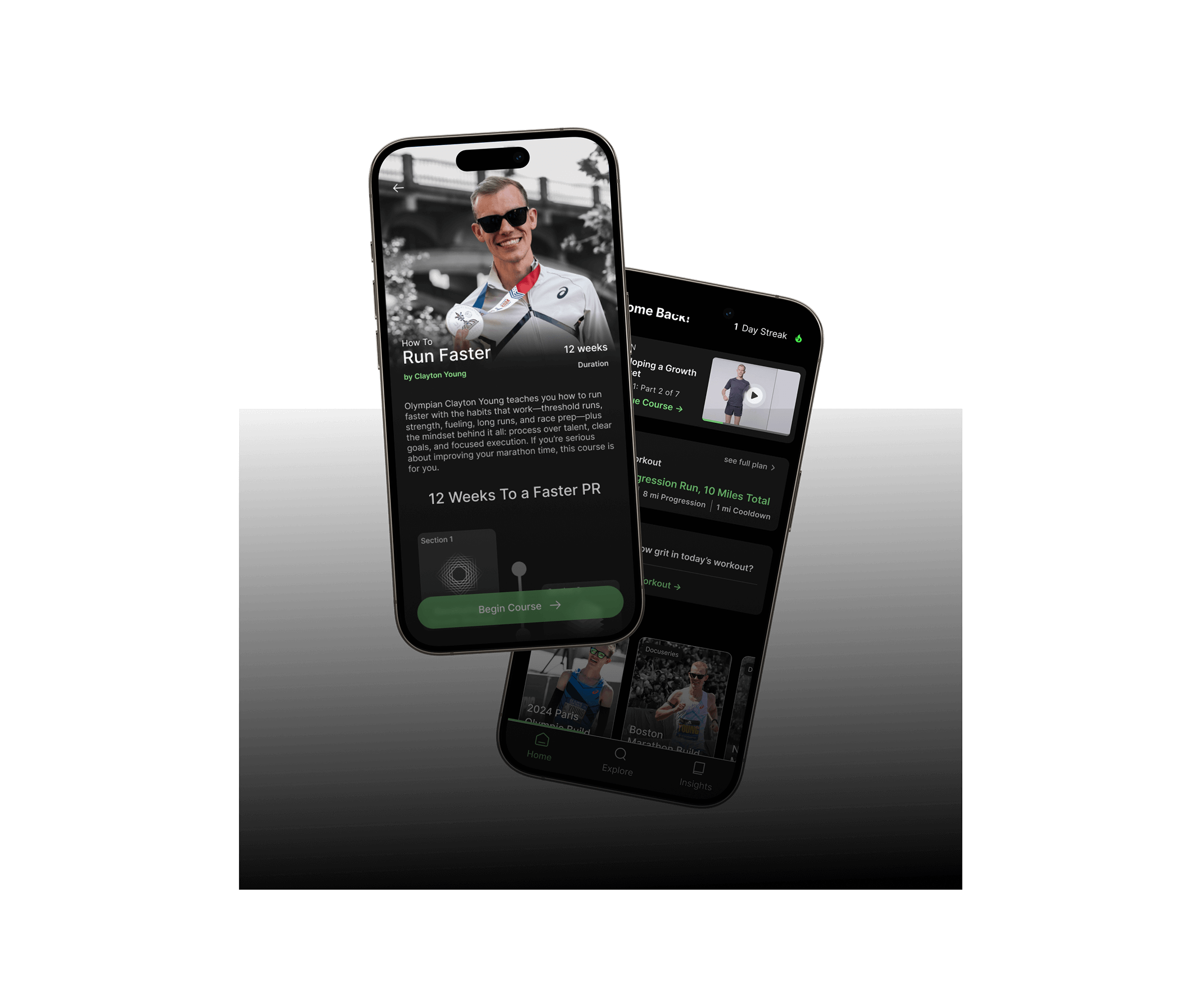 Example of accomplice app showing course and content